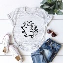 Damen-T-Shirt mit Igel-Print 10