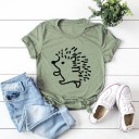 Damen-T-Shirt mit Igel-Print 11