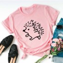 Damen-T-Shirt mit Igel-Print 9