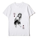 Damen-T-Shirt mit Kartenmotiv 8