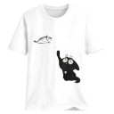 Damen-T-Shirt mit Katze A793 6