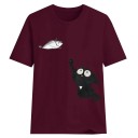 Damen-T-Shirt mit Katze A793 15