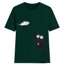 Damen-T-Shirt mit Katze A793 16