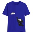 Damen-T-Shirt mit Katze A793 13