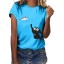 Damen-T-Shirt mit Katze A793 2