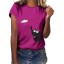 Damen-T-Shirt mit Katze A793 4