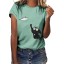 Damen-T-Shirt mit Katze A793 5