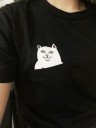 Damen-T-Shirt mit Katze J1793 1