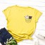 Damen-T-Shirt mit Katzenaufdruck B289 6