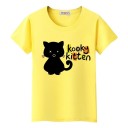 Damen-T-Shirt mit Katzenaufdruck B386 3