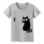 Damen-T-Shirt mit Katzenaufdruck B386 3