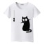 Damen-T-Shirt mit Katzenaufdruck B386 1