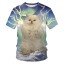 Damen-T-Shirt mit Katzenprint 9