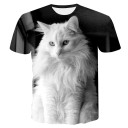 Damen-T-Shirt mit Katzenprint 19