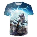 Damen-T-Shirt mit Katzenprint 12