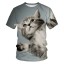 Damen-T-Shirt mit Katzenprint 2