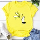 Damen-T-Shirt mit lustigem Bananen-Print 6