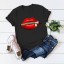 Damen-T-Shirt mit lustigem Mund-Aufdruck 1