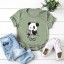 Damen-T-Shirt mit Panda-Aufdruck B373 6