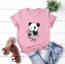 Damen-T-Shirt mit Panda-Aufdruck B373 2