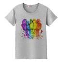 Damen-T-Shirt mit Papageien-Print 5