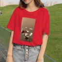 Damen-T-Shirt mit Rosendruck B402 2