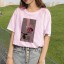 Damen-T-Shirt mit Rosendruck B402 5