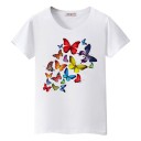 Damen-T-Shirt mit Schmetterlingsdruck 1