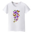 Damen-T-Shirt mit Schmetterlingsdruck 13