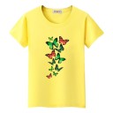 Damen-T-Shirt mit Schmetterlingsdruck 16