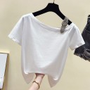 Damen-T-Shirt mit Strasssteinen A1327 5