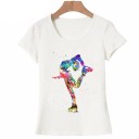 Damen-T-Shirt mit Tanzmotiv B407 1