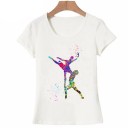 Damen-T-Shirt mit Tanzmotiv B407 5