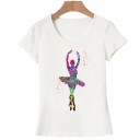 Damen-T-Shirt mit Tanzmotiv B407 4