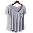 Damen-T-Shirt mit Tasche 4