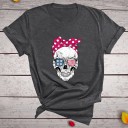 Damen-T-Shirt mit Totenkopf B74 7