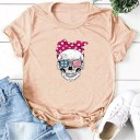 Damen-T-Shirt mit Totenkopf B74 5