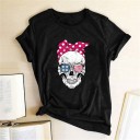 Damen-T-Shirt mit Totenkopf B74 1