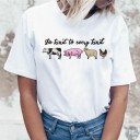 Damen-T-Shirt mit veganem Motiv 14