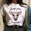 Damen-T-Shirt mit veganem Motiv 4