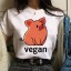 Damen-T-Shirt mit veganem Motiv 5