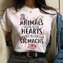 Damen-T-Shirt mit veganem Motiv 6