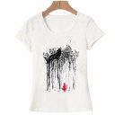 Damen-T-Shirt mit Wolfsprint 1