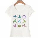 Damen-T-Shirt mit Yoga-Motiv 7