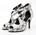 Damen-Tanzpumps mit Schlangenmuster 1