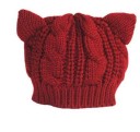Damen Winter Strickmütze mit Ohren 5