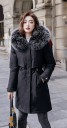 Damen Winterjacke mit Fell P1658 4