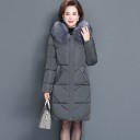 Damen Winterjacke mit Fell P2140 5