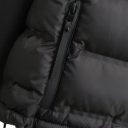 Damen Winterjacke mit hohem Kragen Warme schwarze Jacke mit Reißverschluss und Taschen Bequemer Wintermantel mit stylischem Stehkragen für den täglichen Gebrauch 4