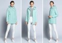 Damen Winterjacke mit Kapuze Schützt vor Wind, Regen und Schnee Gestepptes Material Zwei-Wege-Reißverschluss Seitliche Taschen Polyester 16